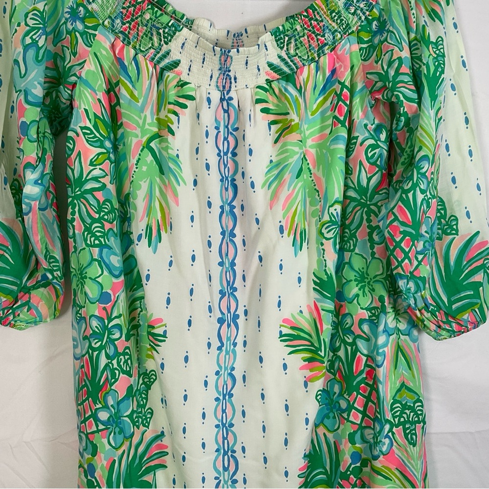NWT Lilly Pulitzer Maryellen Off Shoulder Dress Resort White Coconut Row Small - Picture 3 of 7